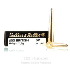 Image of Sellier and Bellot 303 British Ammo - 20 Rounds of 180 Grain SP Ammunition