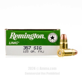 Image of Remington 357 SIG Ammo - 50 Rounds of 125 Grain FMJ Ammunition