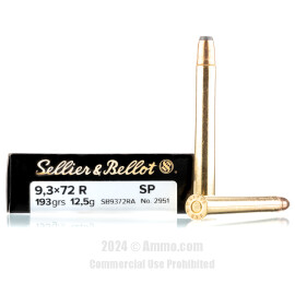 Image of Sellier and Bellot 9.3x72mm Ammo - 20 Rounds of 193 Grain SP Ammunition