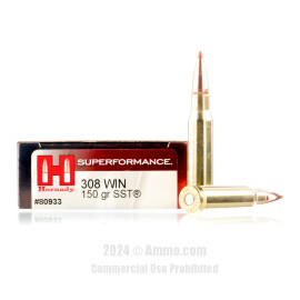 Image of Hornady Superformance 308 Win Ammo - 200 Rounds of 150 Grain SST Ammunition