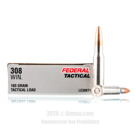 Image of Federal 308 Win Ammo - 20 Rounds of 165 Grain SP Ammunition