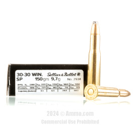 Image of Sellier and Bellot 30-30 Ammo - 500 Rounds of 150 Grain SP Ammunition