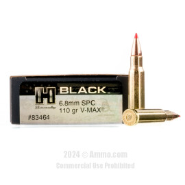 Image of Hornady BLACK 6.8 SPC Ammo - 20 Rounds of 110 Grain V-MAX Ammunition