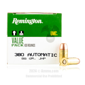 Image of Remington 380 ACP Ammo - 100 Rounds of 88 Grain JHP Ammunition