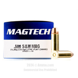 Image of Magtech 500 S&W Magnum Ammo - 20 Rounds of 325 Grain FMC Ammunition