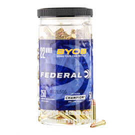 Image of Federal BYOB 22 WMR Ammo - 250 Rounds of 50 Grain JHP Ammunition