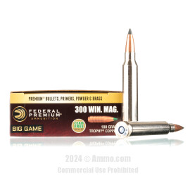 Image of Federal Vital-Shok 300 Win Mag Ammo - 20 Rounds of 180 Grain Trophy Copper Polymer Tipped Ammunition