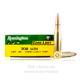 Image of Remington 308 Win Ammo - 20 Rounds of 180 Grain PSP Ammunition