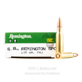 Image of Remington 6.8 SPC Ammo - 20 Rounds of 115 Grain MC Ammunition