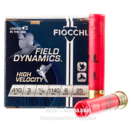 Image For 25 Rounds Of 11/16 oz. #6 Shot 410 Fiocchi Ammunition