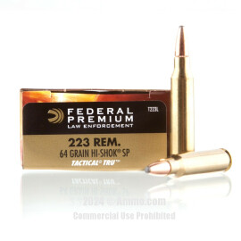 Image of Federal LE Tactical TRU 223 Rem Ammo - 20 Rounds of 64 Grain SP Ammunition