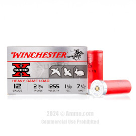 Image of Winchester Super-X 12 Gauge Ammo - 250 Rounds of 1-1/8 oz. #7-1/2 Shot Ammunition