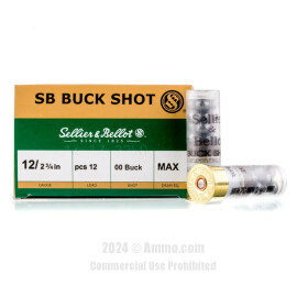 Image of Sellier and Bellot 12 Gauge Ammo - 250 Rounds of 1-1/4 oz. 00 Buck Ammunition