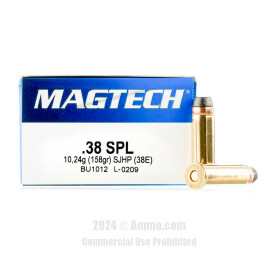 Image of Magtech 38 Special Ammo - 50 Rounds of 158 Grain SJHP Ammunition
