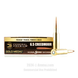 Image of Federal Gold Medal 6.5 Creedmoor Ammo - 200 Rounds of 140 Grain Sierra MatchKing BTHP Ammunition