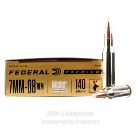 Image of Federal 7mm-08 Rem Ammo - 20 Rounds of 140 Grain AccuBond Ammunition