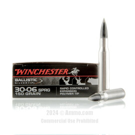 Image of Winchester Ballistic Silvertip 30-06 Ammo - 20 Rounds of 150 Grain Polymer Tipped Ammunition