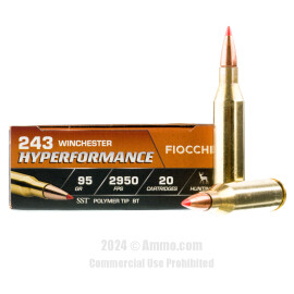 Image of Fiocchi 243 Win Ammo - 20 Rounds of 95 Grain SST Ammunition