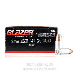 Image of Blazer Clean-Fire 9mm Ammo - 1000 Rounds of 147 Grain TMJ Ammunition