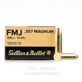 Image of Sellier and Bellot 357 Magnum Ammo - 1000 Rounds of 158 Grain FMJ Ammunition