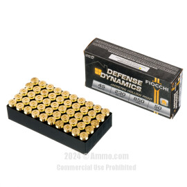 Image of Bulk 45 ACP Ammo - 500  Rounds of Bulk 230 Grain Jacketed Hollow-Point (JHP) Ammunition from Fiocchi