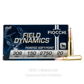Image of Fiocchi 308 Win Ammo - 200 Rounds of 150 Grain PSP Ammunition