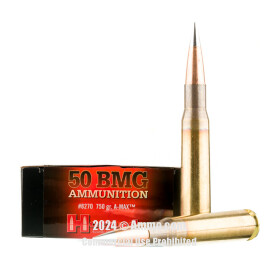 Image of Hornady 50 BMG Ammo - 10 Rounds of 750 Grain A-MAX Match Ammunition