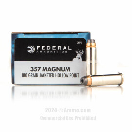Image of Federal 357 Magnum Ammo - 20 Rounds of 180 Grain JHP Ammunition