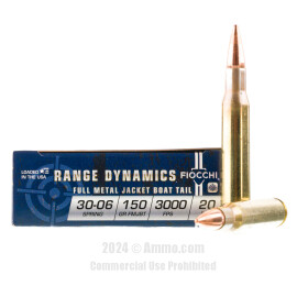 Image of Fiocchi 30-06 Ammo - 200 Rounds of 150 Grain FMJ Ammunition