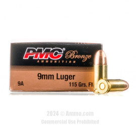 Image of PMC 9mm Ammo - 1000 Rounds of 115 Grain FMJ Ammunition