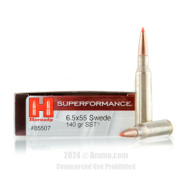Image of Hornady Superformance 6.5x55mm Ammo - 20 Rounds of 140 Grain SST Ammunition