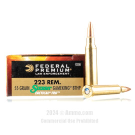 Image of Federal Tactical TRU 223 Rem Ammo - 500 Rounds of 55 Grain GameKing HPBT Ammunition