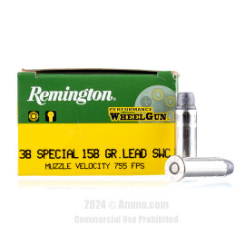 Image of Remington Performance WheelGun 38 Special Ammo - 500 Rounds of 158 Grain LSWC Ammunition