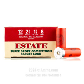 Image of Estate Super Sport Competition Target 12 Gauge Ammo - 250 Rounds of 1-1/8 oz. #8 Shot Ammunition