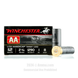 Image of Winchester AA Lite Handicap 12 Gauge Ammo - 250 Rounds of 1 oz. #8 Shot Ammunition