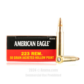 Image of Federal 223 Rem Ammo - 20 Rounds of 50 Grain JHP Ammunition