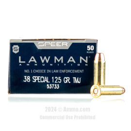 Image of Speer Lawman 38 Special Ammo - 1000 Rounds of 125 Grain TMJ Ammunition