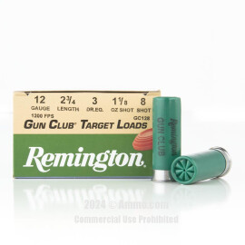 Image of Remington Gun Club 12 Gauge Ammo - 250 Rounds of 1-1/8 oz. #8 Shot Ammunition