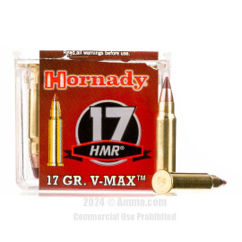 Image of Hornady 17 HMR Ammo - 500 Rounds of 17 Grain V-MAX Ammunition
