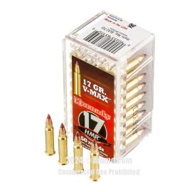 Image of Bulk 17 HMR Ammo - 500  Rounds of Bulk 17 Grain V-MAX Ammunition from Hornady