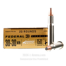 Image of Federal HammerDown 30-30 Ammo - 20 Rounds of 150 Grain Bonded SP Ammunition