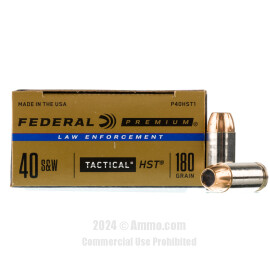 Image of Federal Law Enforcement HST 40 S&W Ammo - 50 Rounds of 180 Grain JHP Ammunition