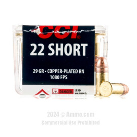 Image of CCI 22 Short Ammo - 100 Rounds of 29 Grain CPRN Ammunition