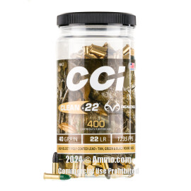 Image of CCI Clean-22 Realtree 22 LR Ammo - 400 Rounds of 40 Grain LRN Ammunition