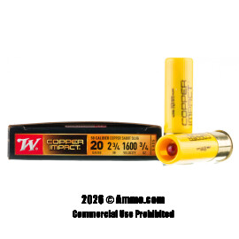Image of Winchester Copper Impact 20 Gauge Ammo - 5 Rounds of 3/4 oz. Tipped Copper Sabot Slug Ammunition