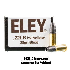 Image of Eley High Velocity 22 LR Ammo - 50 Rounds of 38 Grain HP Ammunition