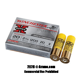 Image of Bulk 20 Gauge Ammo - 250 Rounds of Bulk Not Applicable #3 Buck Ammunition from Winchester