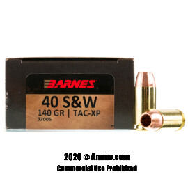 Image of Barnes VOR-TX Handgun 40 S&W Ammo - 20 Rounds of 140 Grain XPB Ammunition