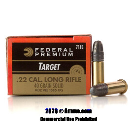 Federal 22 LR Ammo - 500 Rounds of 40 Grain LRN Ammunition