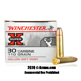 Image of Winchester 30 Carbine Ammo - 50 Rounds of 110 Grain HSP Ammunition